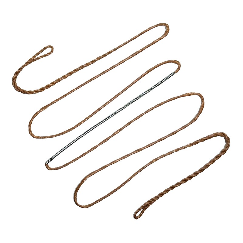 58" AMO Full-Flemish BCY RECURVE String (BROWN — Pre-Stretched) Works With Black Mamba, Mamba + Other 58" AMO Bows