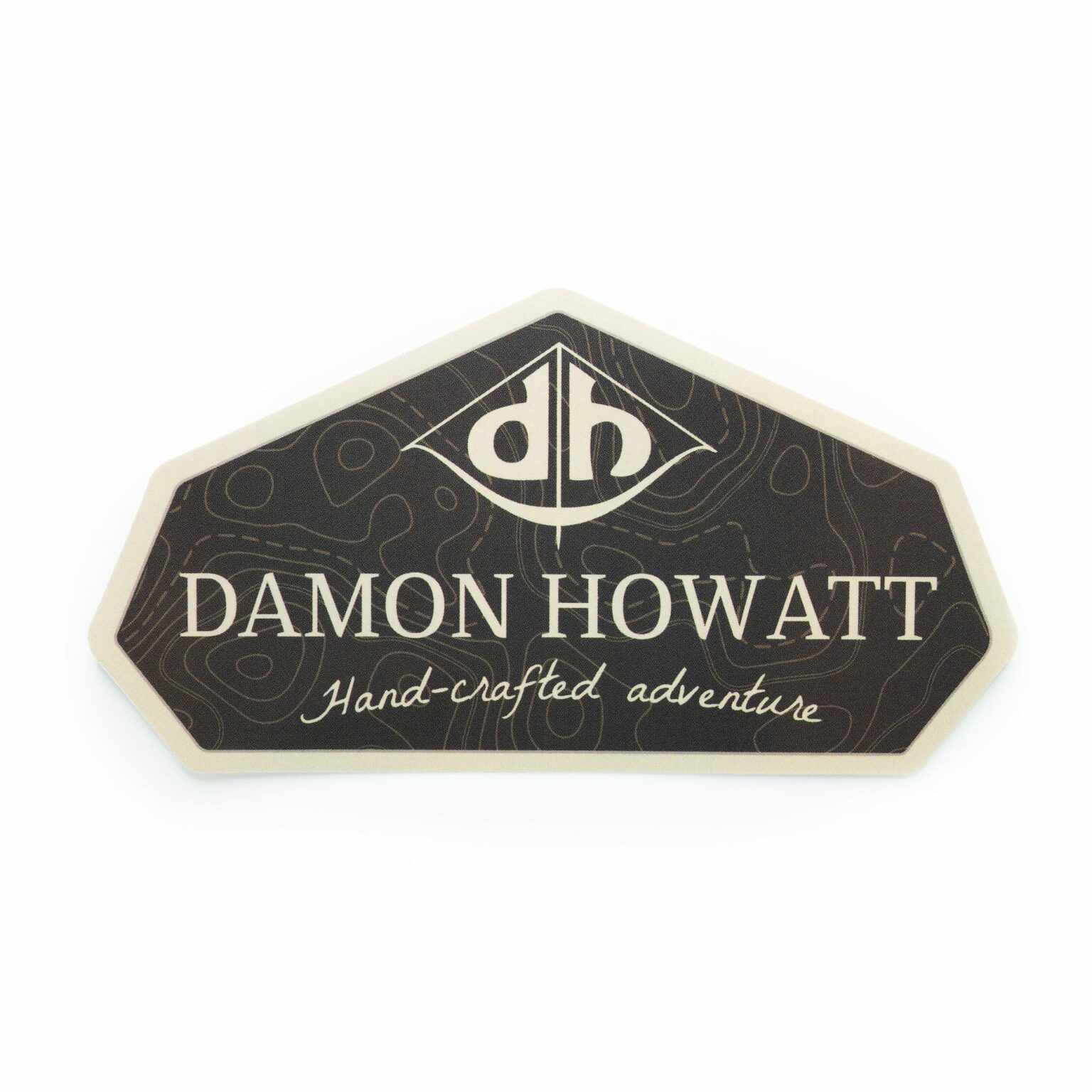 4-Pack Damon Howatt with DH Logo (2.75" x 5.25" Custom 7-Sided) Topographic Gloss Vinyl Stickers