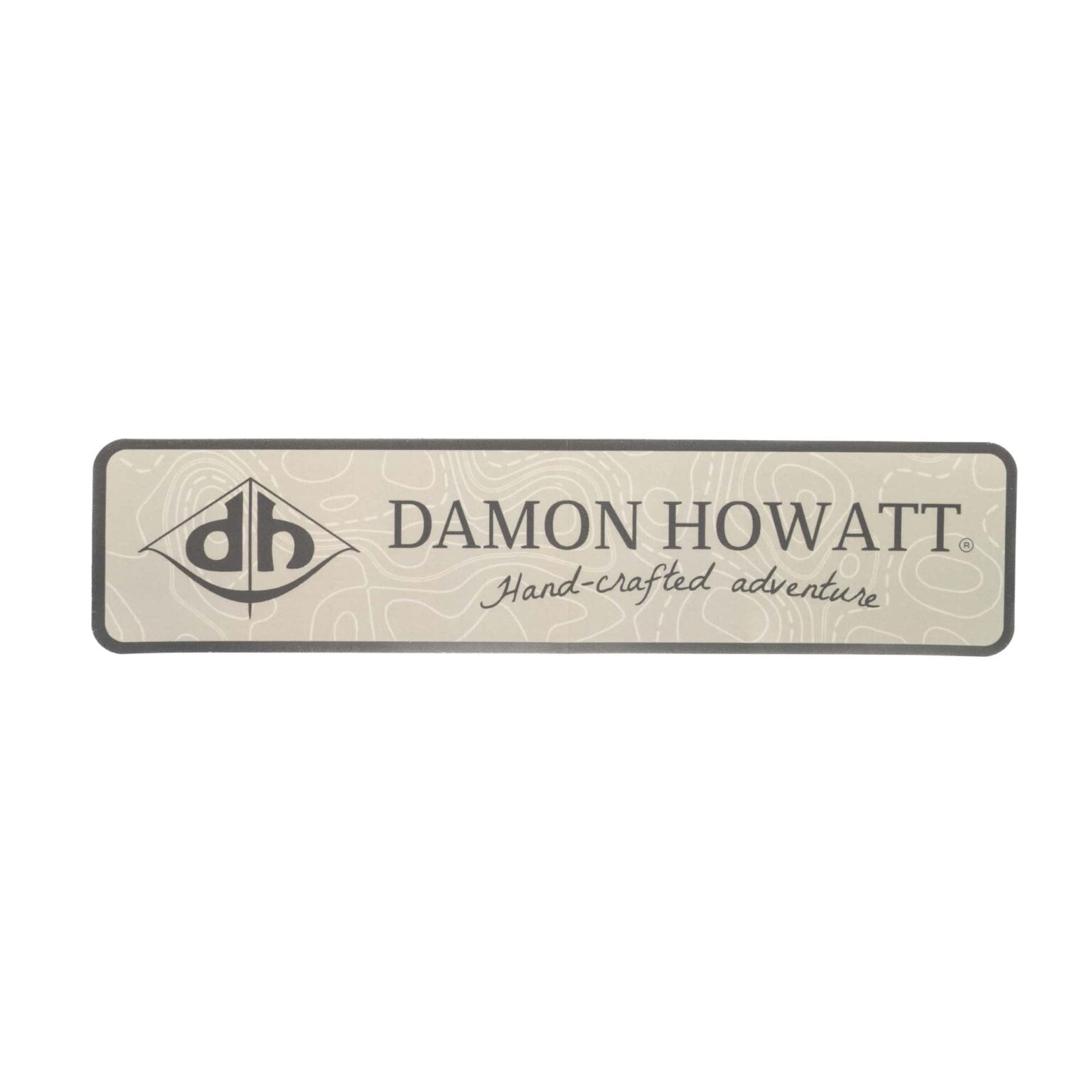 4-Pack Damon Howatt with DH Logo (1.5" x 6.75" Rectangle) Topographic Gloss Vinyl Stickers