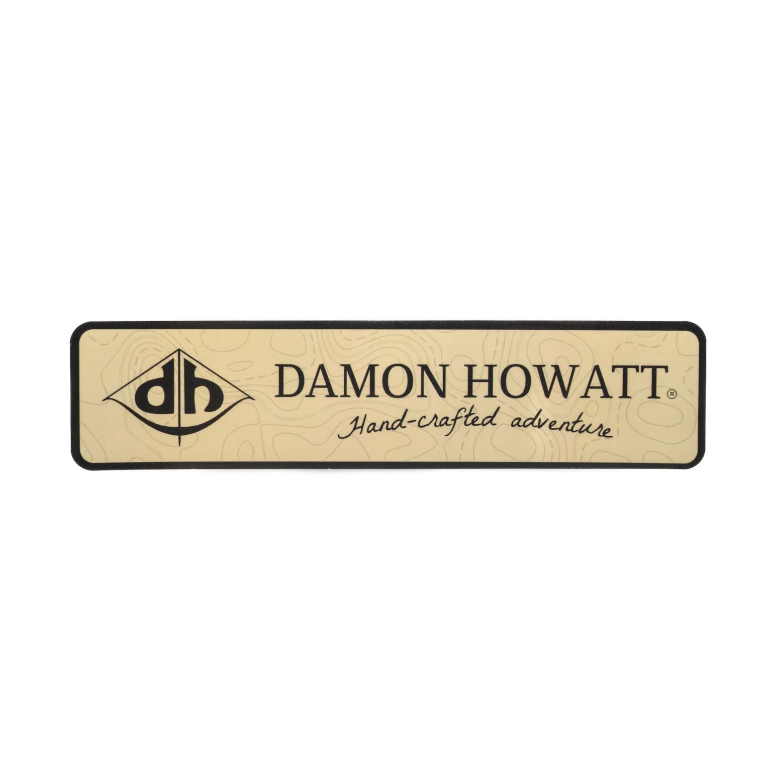 4-Pack Damon Howatt with DH Logo (1.5" x 6.75" Rectangle) Topographic Gloss Vinyl Stickers