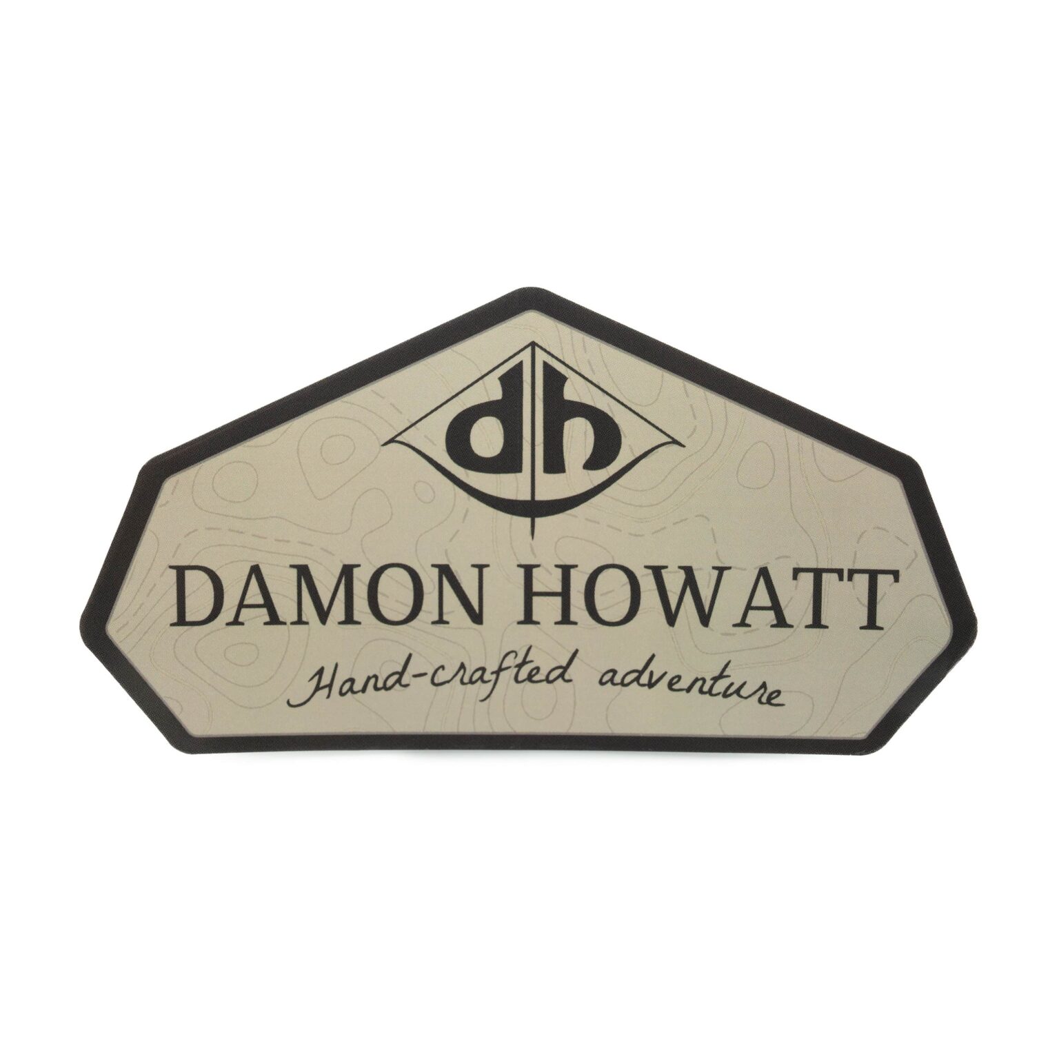 4-Pack Damon Howatt with DH Logo (2.75" x 5.25" Custom 7-Sided) Topographic Gloss Vinyl Stickers