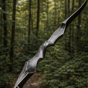 #25129 Rare Custom Black Glass Grey & Black Original(SOLD) Hunter 62" RH 45# (62" AMO) 10/10 BRAND NEW (SOLD OUT)