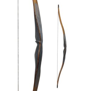 SN# 26103 62" Left-Handed Damon Howatt Savannah Stealth (Medium Grey W/Clear Glass + Zebra Wood) LH 35# (62" AMO) 10/10 NEW (ONLY 1 IN STOCK — READY TO SHIP)